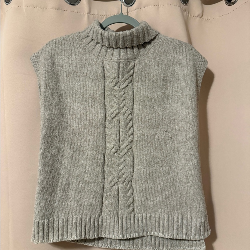 Free People Light Gray Turtleneck Sweater
